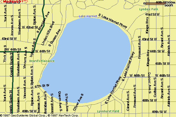 Lake Harriet Map