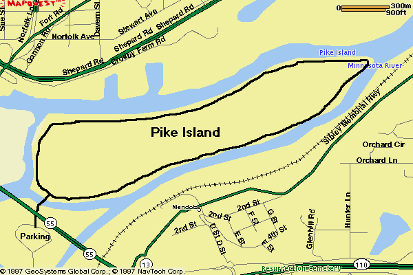 Pike Island Map
